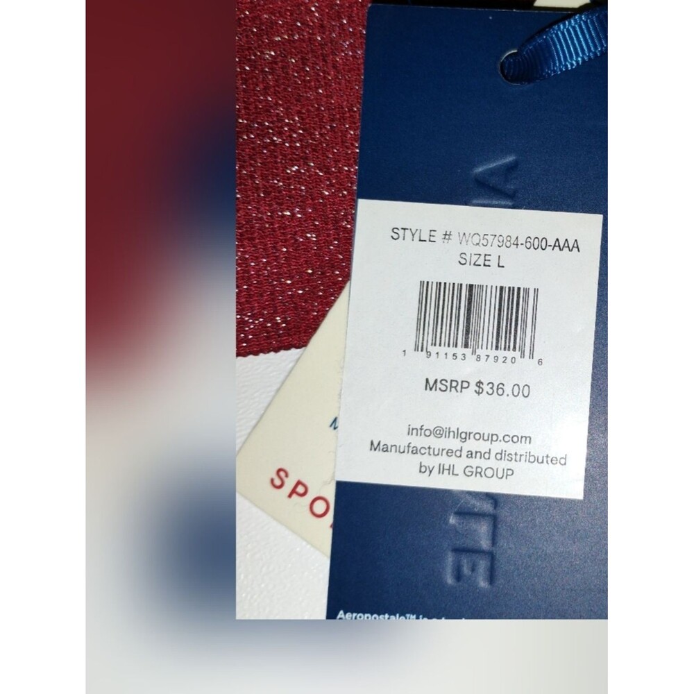 Aéropostale Sport Women's Burgundy Sports Bra Size Large New - Picture 6 of 6